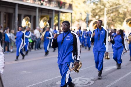 New Orleans, Louisiana, USA - November 25, 2017, The Bayou Classic Parade is a Thanksgiving Day themed parade prior to the annual college football game between the Grambling State University Tigers and the Southern University Jaguars since November 11 193のeditorial素材