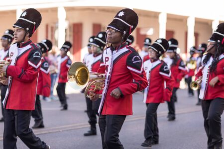 New Orleans, Louisiana, USA - November 25, 2017, The Bayou Classic Parade is a Thanksgiving Day themed parade prior to the annual college football game between the Grambling State University Tigers and the Southern University Jaguars since November 11 193のeditorial素材