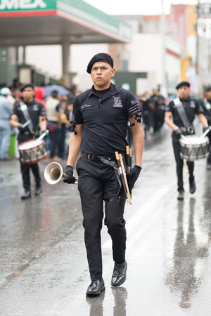 H. Matamoros, Tamaulipas, Mexico - November 20, 2017 - The November 20 Parade commemorates the start of the Mexican revolution of 1910 against Porfirio Diaz, an annual celebration throughout Mexico since 1936, with traditional dresses, dances , marching bのeditorial素材