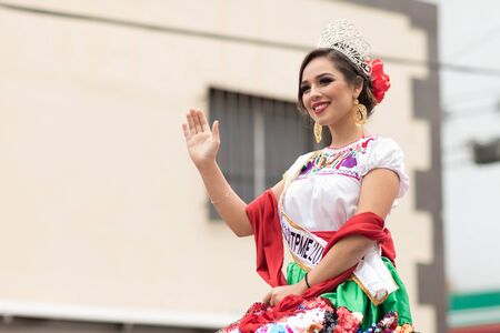 H. Matamoros, Tamaulipas, Mexico - November 20, 2017 - The November 20 Parade commemorates the start of the Mexican revolution of 1910 against Porfirio Diaz, an annual celebration throughout Mexico since 1936, with traditional dresses, dances , marching bのeditorial素材