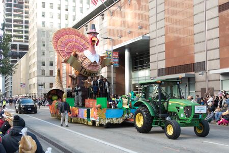 Houston, Texas, USA - November 23, 2017, The H-E-B Thanksgiving Day Parade in Houston began in 1949,...