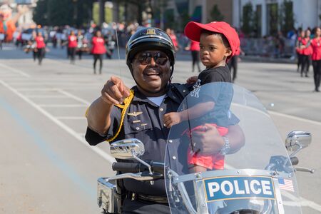 Indianapolis, Indiana, USA,  - September 23, 2017 The Circle City Classic Parade is an annual event prior to the Circle City Classic football game featuring two black universities (HBCUs) that play in Indianapolis, Indiana, since 1983.のeditorial素材