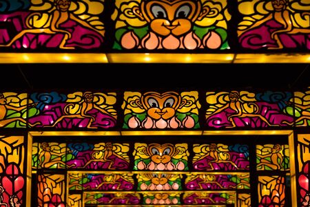 Indianapolis, Indiana, USA - January 07, 2018 - The Chinese Lantern Festival  with different sets of large lantern displays, is a festival of Chinese culture, art and different activities, visiting several cities around the united states around the year, のeditorial素材