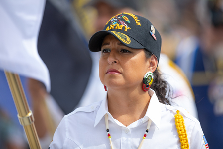Milwaukee, Wisconsin, USA - September 8, 2018 The Indian Summer Festival, Men and women wearing...