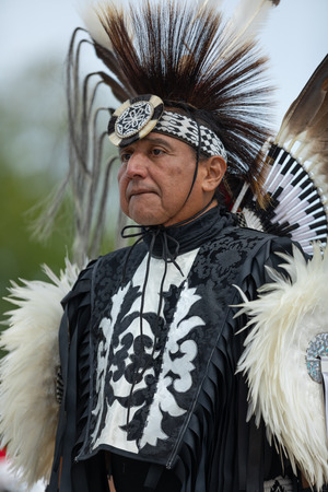 Milwaukee, Wisconsin, USA - September 8, 2018 The Indian Summer Festival Man wearing traditional...