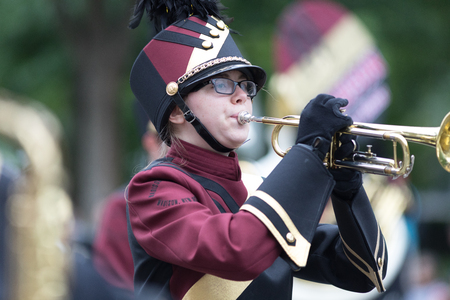 Washington, D.C., USA - May 28, 2018: The National Memorial Day Parade, Members of the Madison...