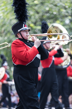 Washington, D.C., USA - July 4, 2018, The National Independence Day Parade, The Cabot High School Marching Band from Cabot, Arkansasのeditorial素材