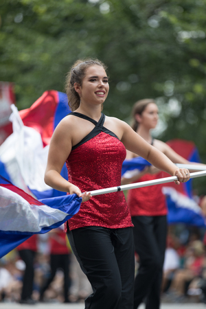 Washington, D.C., USA - July 4, 2018, The National Independence Day Parade, The Cabot High School Marching Band from Cabot, Arkansasのeditorial素材