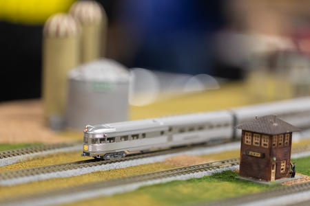Indianapolis, Indiana, USA - February 3, 2019: The Great Train Show, Train Models, railroads and scenery displays at the Indiana State Fairgroundsのeditorial素材