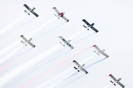 Louisville, Kentucky, USA - April 13, 2019: Thunder Over Louisville,  KC Flight Formation Team in...