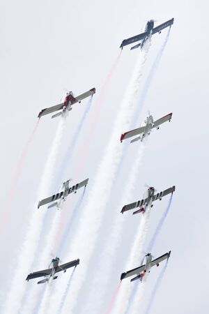 Louisville, Kentucky, USA - April 13, 2019: Thunder Over Louisville,  KC Flight Formation Team in...