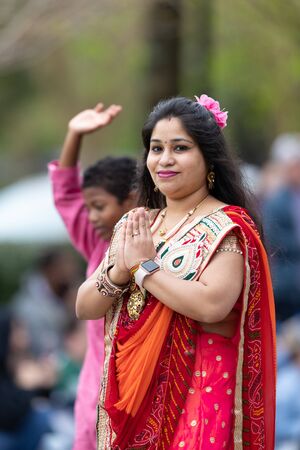 Wilmington, North Carolina, USA - April 6, 2019: The North CarolinaAzalea Festival, People of...