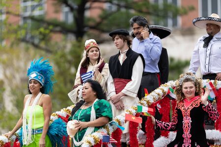 Wilmington, North Carolina, USA - April 6, 2019: The North CarolinaAzalea Festival, People of...
