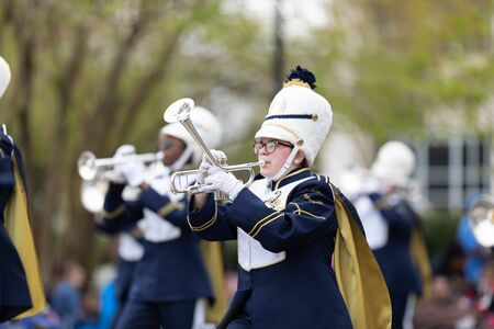 Wilmington, North Carolina, USA - April 6, 2019: The North CarolinaAzalea Festival, Members of the...