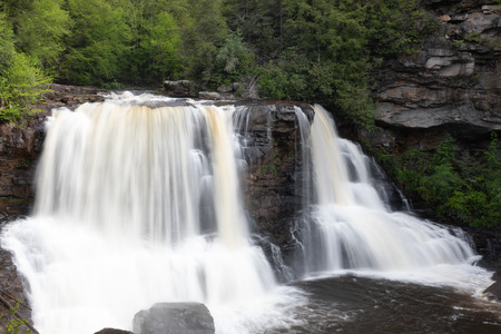 The Blackwater Falls during summer, located in West Virginia, United States of Americaの写真素材