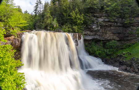 The Blackwater Falls during summer, located in West Virginia, United States of Americaの写真素材