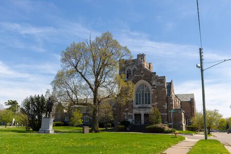 Benton Harbor, Michigan, USA - May 4, 2019: Old Church on Pipestone street