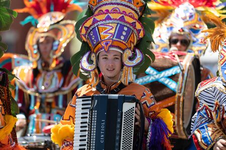 Buckhannon, West Virginia, USA - May 18, 2019: Strawberry Festival, Men Wearing traditional ...
