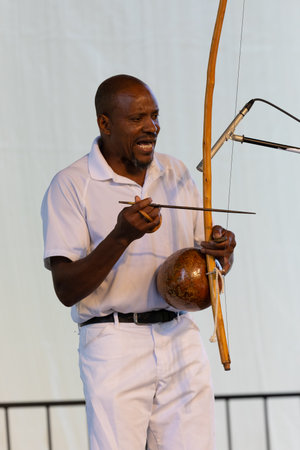 St. Louis, Missouri, USA - August 24, 2019: Festival of Nations, Tower Grove Park, Members of the St...