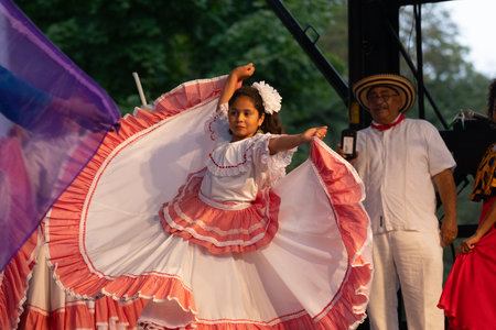 St. Louis, Missouri, USA - August 25, 2019: Festival of Nations, Tower Grove Park, members of the...