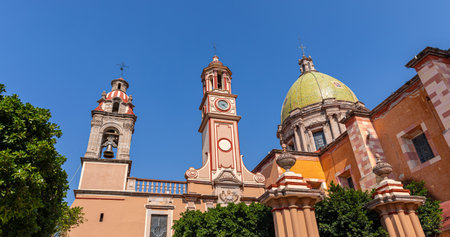 The Sagrario Cathedral's Towers, in the City of Celaya, Guanajuato State, Mexico