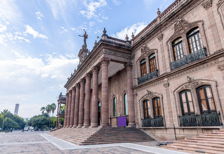 Government Palace of Nuevo Leon, in the MacroPlaza, in the Mexican city of Monterrey, Nuevo Leon stateのeditorial素材