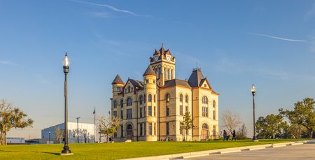 Karnes City, Texas, USA - September 25, 2021: The Karnes County Courthouse