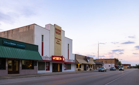George West, Texas, USA - September 11, 2021: The old business district on Houston Streetのeditorial素材