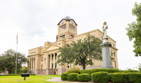 Corsicana, Texas, USA - August 17, 2021: The Navarro County Courthouse