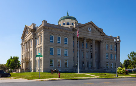 Brazil, Indiana, USA - August 24, 2021: The Clay County Courthouseのeditorial素材