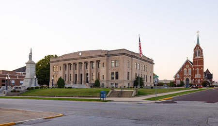 Washington, Indiana, USA - September 28, 2021: The  Daviess County Courthouse