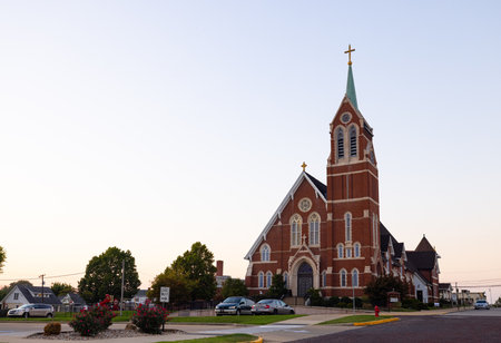 Washington, Indiana, USA - September 28, 2021:  Our Lady of Hope on Hefron Streetのeditorial素材