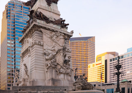 Indianapolis, Indiana, USA - October 19, 2021: The Indiana State Soldiers and Sailors Monumentのeditorial素材