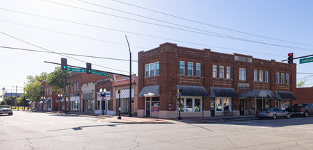 Ashburn, Georgia, USA - April 19, 2022: The old business district on College and McLendon Streetsのeditorial素材