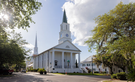 Tallahassee, Florida, USA - April 18, 2022: The First Presbyterian Churchのeditorial素材