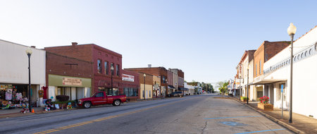 Dawson, Georgia, USA - April 19, 2022: The old business district on Main Streetのeditorial素材
