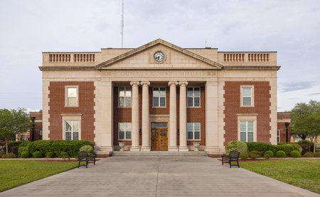 Folkston, Georgia, USA - April 16, 2022: The Charlton County Courthouse