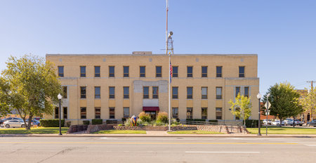 Ardmore, Oklahoma, USA - October 19, 2022: The Ardmore Municipal Buildingのeditorial素材