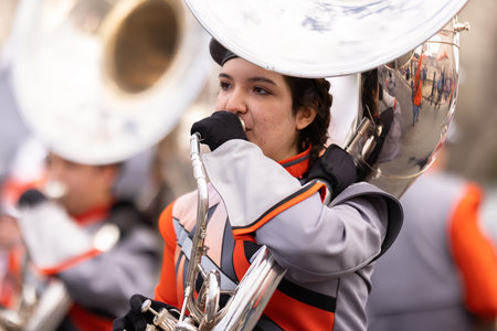 Laredo, Texas, USA - February 19, 2022: The Anheuser-Busch Washingtonâ€™s Birthday Parade, The...