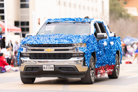 Laredo, Texas, USA - February 19, 2022: The Anheuser-Busch Washingtonâ€™s Birthday Parade,...