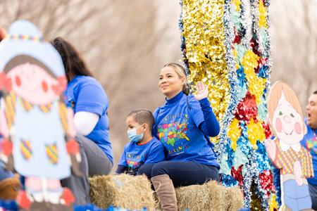 Laredo, Texas, USA - February 19, 2022: The Anheuser-Busch Washingtonâ€™s Birthday Parade,...