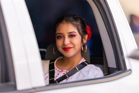 Matamoros, Tamaulipas, Mexico - November 26, 2022: The Desfile del 20 de Noviembre, Dancer dress as...