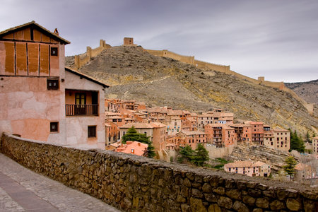 Albarracín is a Spanish town, in the province of Teruel, part of the autonomous community of Aragonの写真素材