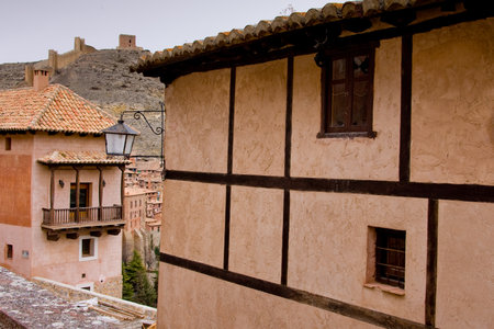Albarracín is a Spanish town, in the province of Teruel, part of the autonomous community of Aragonの写真素材