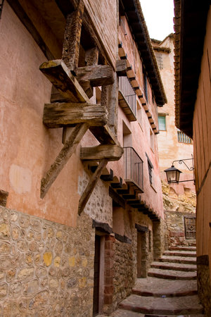 Albarracín is a Spanish town, in the province of Teruel, part of the autonomous community of Aragonの写真素材