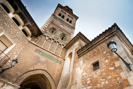 Teruel is a town in Aragon, located in eastern Spain, important for the mudejar Architecture, Cathedralの写真素材