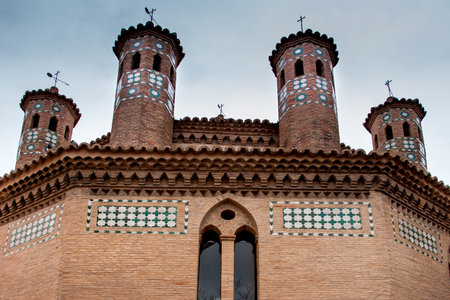 Teruel is a town in Aragon, located in eastern Spain, important for the Mudéjar Architecture, Mausoleo de los Amantesの写真素材
