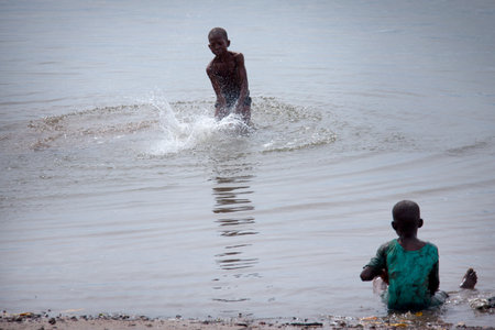 Sierra Leone, West Africa - June 2, 2013: the beaches of the Bunce Islandのeditorial素材