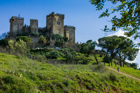 Castillo Almodovar, Cordoba, Spain external view of the castleのeditorial素材