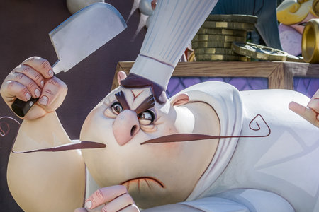 Valencia, Spain - 16, march, 2008 - The Fallas Festival, feast of Saint Joseph with the floral...
